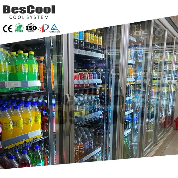 BesCool Walk-In Cooler Display Cold Room Retail Florist Store Storage 100mm Panel Compressor 220V 150mm