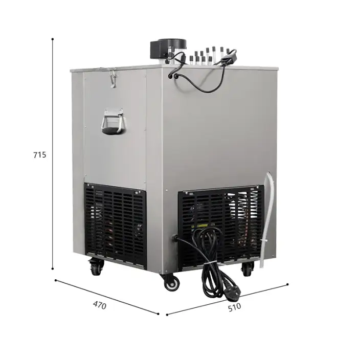 6 Lines  Instant Ice Bank Cooler 120L per Hr  Draft Beer Chiller Machine For Bar Pub