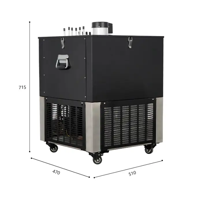 6 Lines  Instant Ice Bank Cooler 120L per Hr  Draft Beer Chiller Machine For Bar Pub