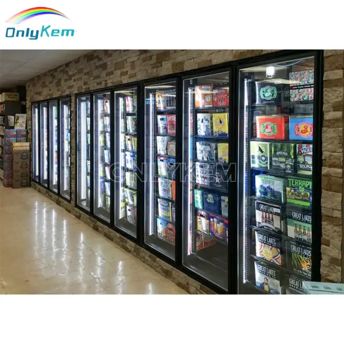 Glass Door Cold Room Freezer Commercial Display Walk in Cooler for Beer Cave