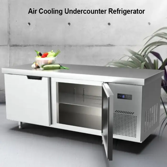 Commercial Working Bench Air Cooling Under Counter Refrigerator Freezer