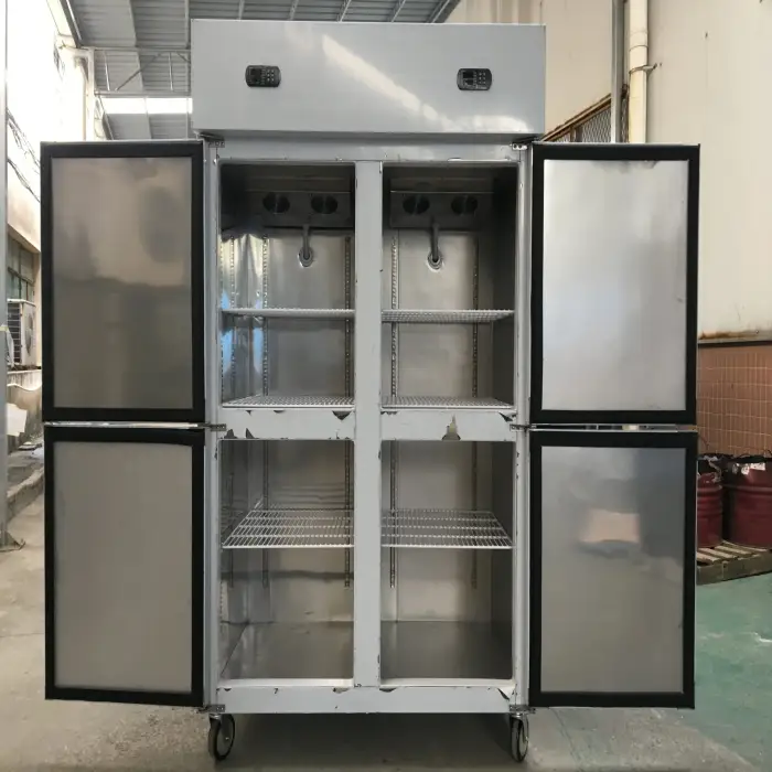 Commercial restaurant kitchen catering stainless steel fridge and freezer refrigerator