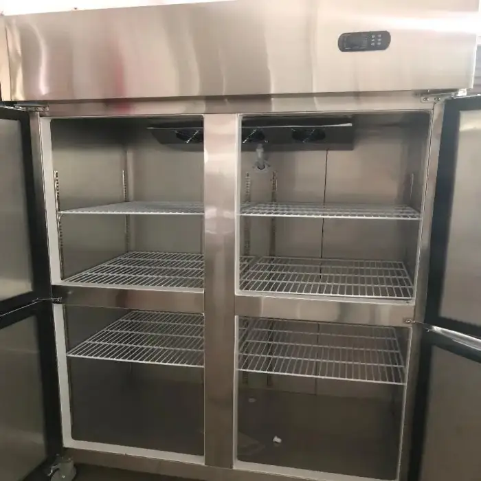 Commercial restaurant kitchen catering stainless steel fridge and freezer refrigerator