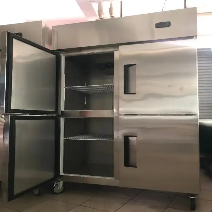 Commercial restaurant kitchen catering stainless steel fridge and freezer refrigerator