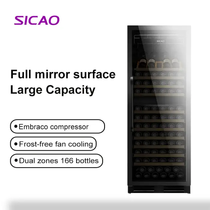 Walk In Compressor Storage Countertop Large Cooler Display Refrigerator Dual Zone 300 Bottles Wine Fridge With Wine Holder