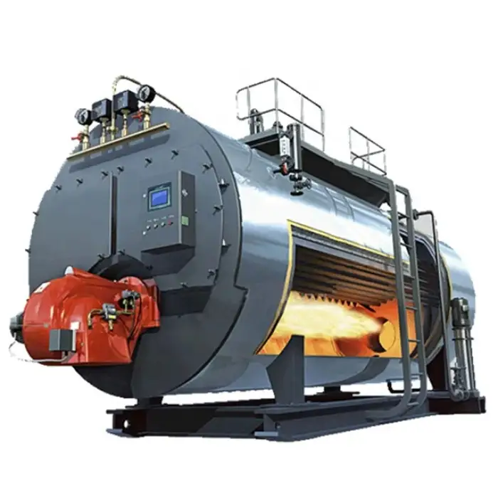 1-20 Ton Industrial Gas Fired Steam Boiler With corrugated furnace three passes and web back structure