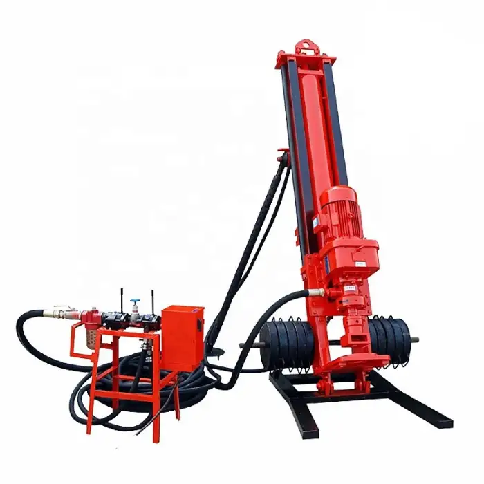 Portable DTH drilling rig pneumatic SRQD100 mining small rotary borehole drill rig machine