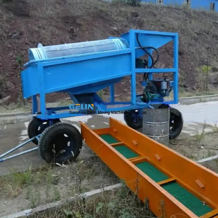 Gold Mining Equipment Portable Trommel Screen Mini Washing Plants