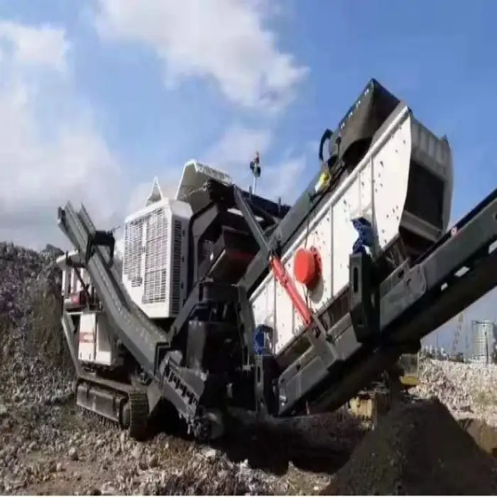 Mining Machinery Complete Line Of Limestone Rock  Mobile Screen And Crusher Equipment