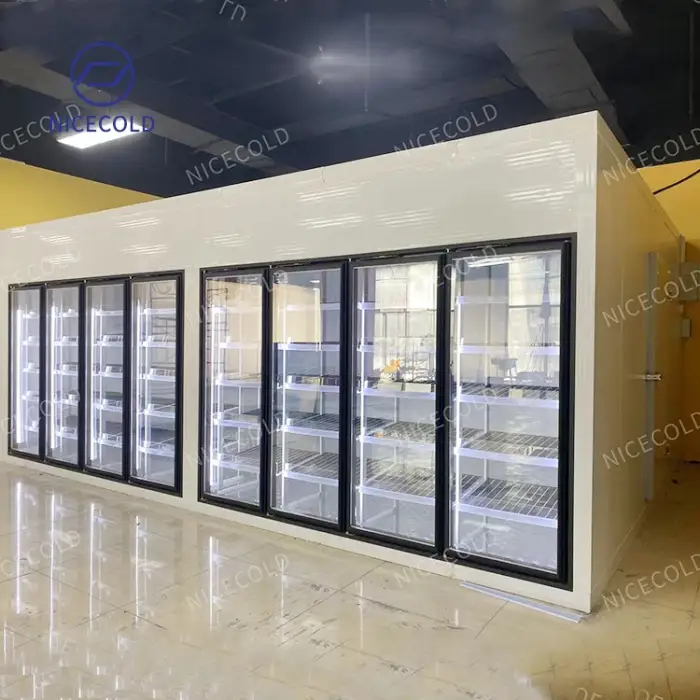 Commercial Double Temperature Display Fridge Freezer Walk in Cold Room