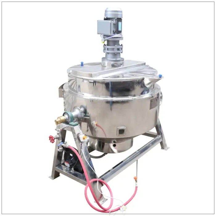 500L Industrial Cook Machine New Gas Thermal Oil Heating Mixer Hot Cooking Pot for Meat and Bakery for Restaurant Use