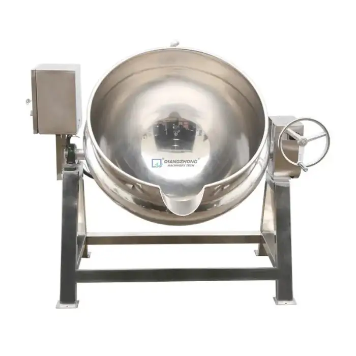 500L Industrial Cook Machine New Gas Thermal Oil Heating Mixer Hot Cooking Pot for Meat and Bakery for Restaurant Use