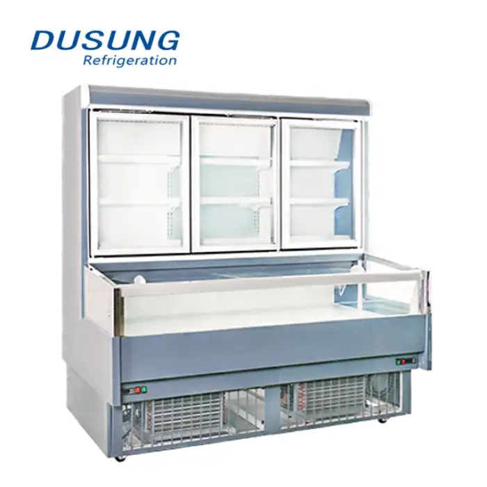 Glass door fridge commercial refrigerator and freezer