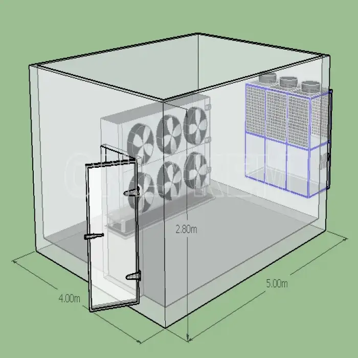 Small Blast Freezer Refrigerator Unit Walk in Chiller Commercial Cold Room Storage