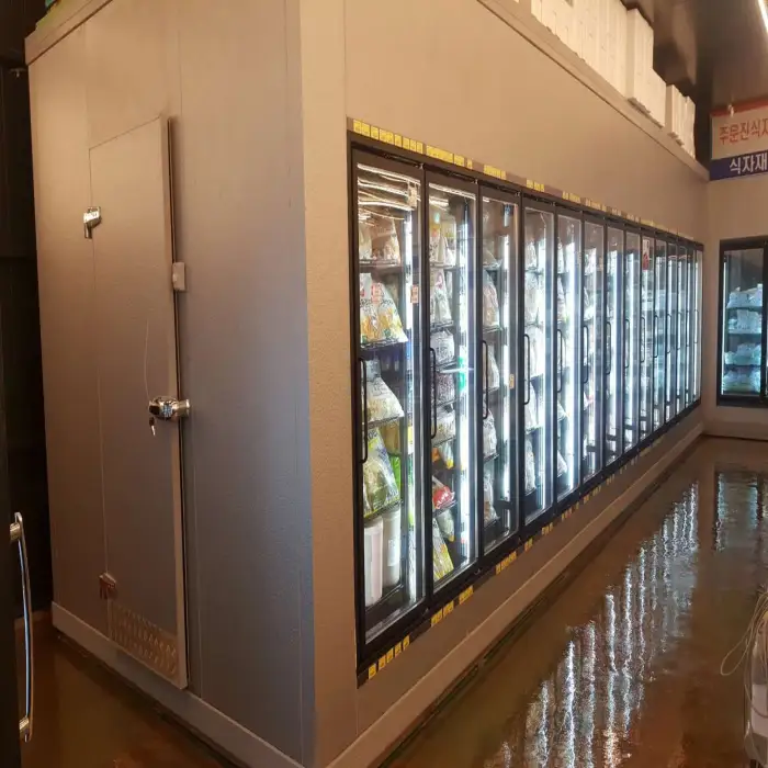 refrigeration equipment commercial freezer glass door for display walk in cooler freezer cold room for convenient store