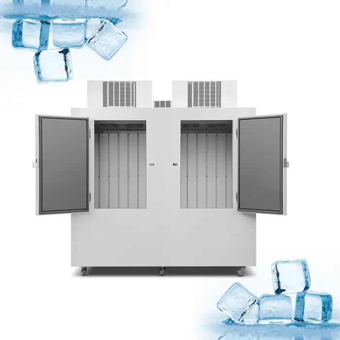 2 Doors Fridge Large Outdoor Bagged Ice Merchandiser Freezer 2.5 Meter High Refrigerators