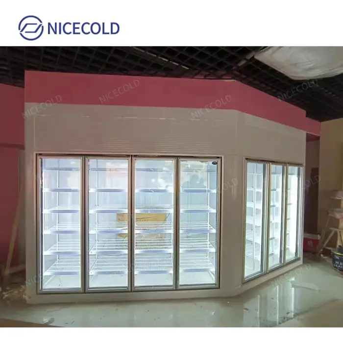 Commercial Display Walk In Cooler Freezer Cold Storage Room with Glass Door with Ce Certificate