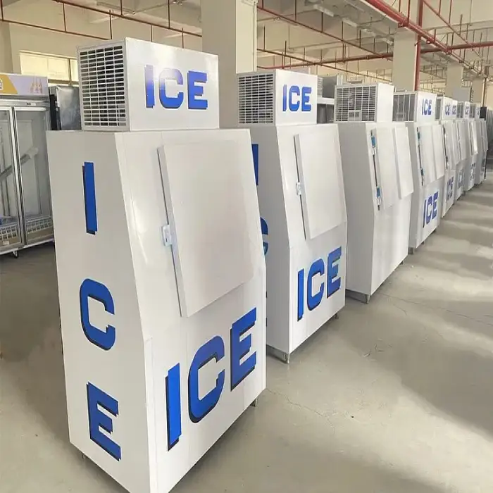 2 Doors Fridge Large Outdoor Bagged Ice Merchandiser Freezer 2.5 Meter High Refrigerators