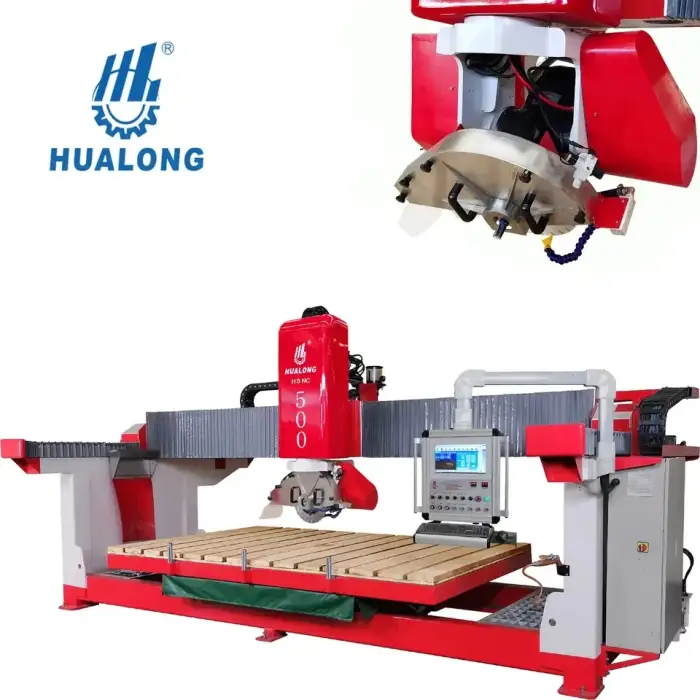 HSNC-500 High Speed 3 axis marble CNC bridge saw Stone Cutting Machine