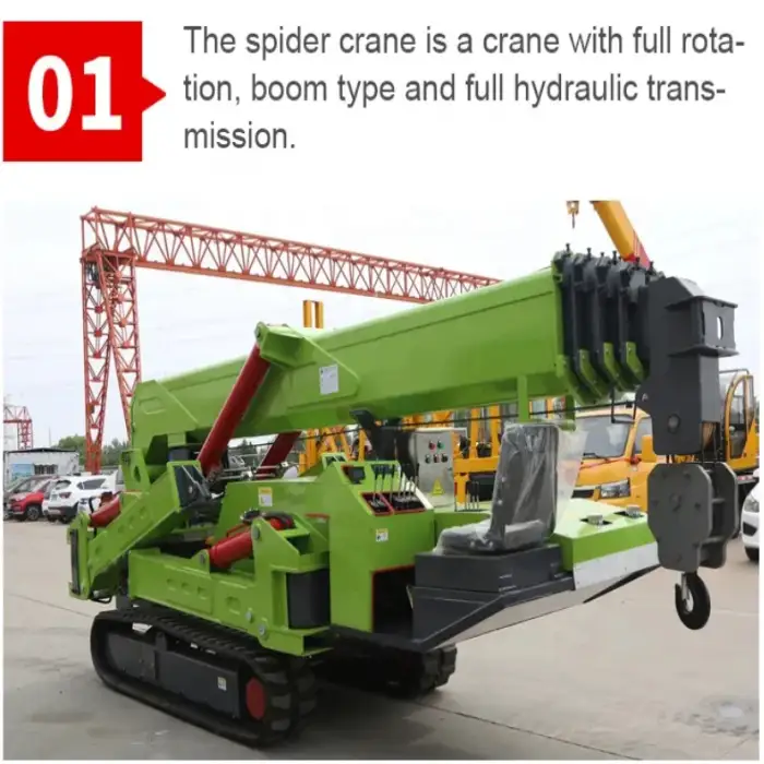 High Quality Heavy Duty Lifting Machine Spider Lifting Cranes Telescopic 8T Crawler Spider Crane For Sale