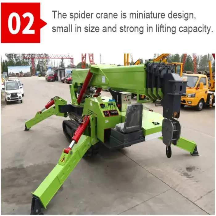 High Quality Heavy Duty Lifting Machine Spider Lifting Cranes Telescopic 8T Crawler Spider Crane For Sale