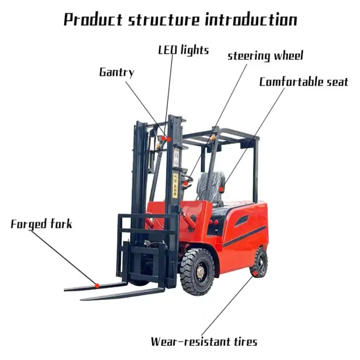 Full Electric Forklift 2t Electric forklift for warehouse handling 2.5 ton electric forklift truck