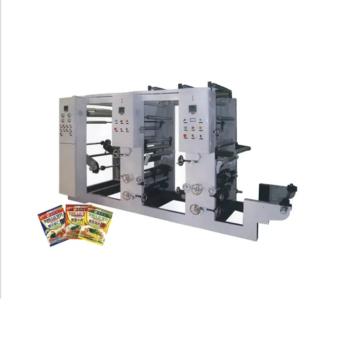 High quality Center Drum 6 Color Plastic Film Flexographic Printing Machinery