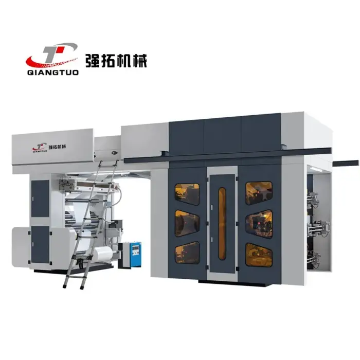 QIANGTUO the best factory price Central drum 6 color CI flexographic printing machine,flexo printing machine