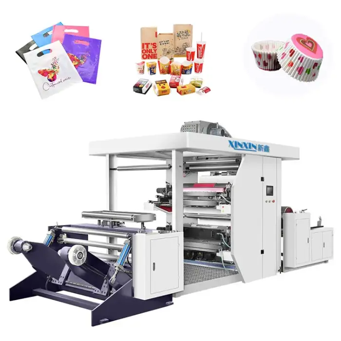 2 colors Flexo Printing Machine For FILM, PE,PP, NON-WOVEN,PAPER