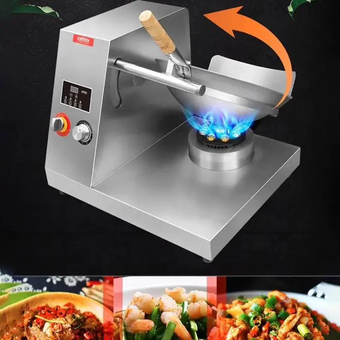 kitchen cooking set cookware fry pan nonstick Table top type gas intelligent automatic wok cooking machine cooker robot