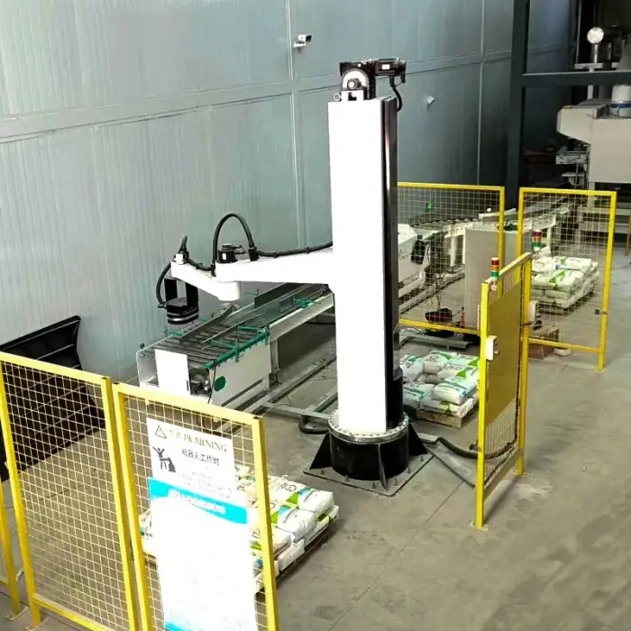 Fast Speed Automatic Palletizing Stacking Machine Bottle Carbon Bag Robot Stacker Single Column Palletizer