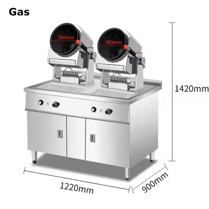 Multifunctional Automatic Smart Cookers Cooking Robot Thermo Food Mixers Blender Electric Gas Cooking Wok Pot