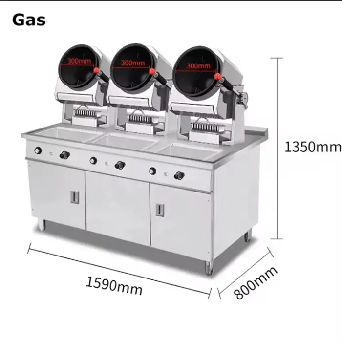 Multifunctional Automatic Smart Cookers Cooking Robot Thermo Food Mixers Blender Electric Gas Cooking Wok Pot