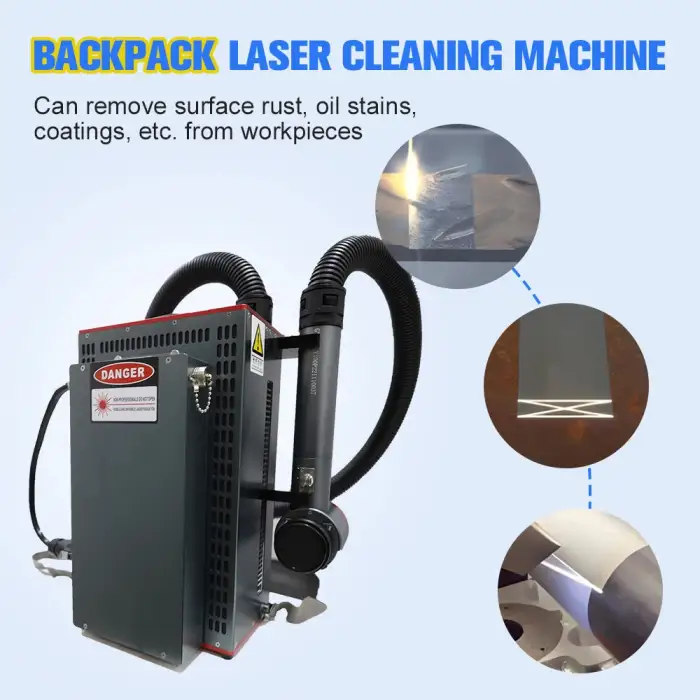 DMK High Quality Backpack Laser Cleaning Machine Type Light Weight Pulsed rust removal