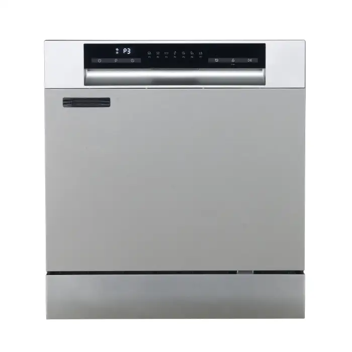 BDW08.2SS Sliver panel 7 wash programs 8 Place Sett. on table Dishwasher