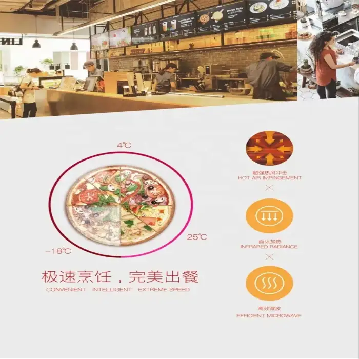 Full touch large screen microwave hot air fast oven Smart high-end fast oven Western restaurant cafe special