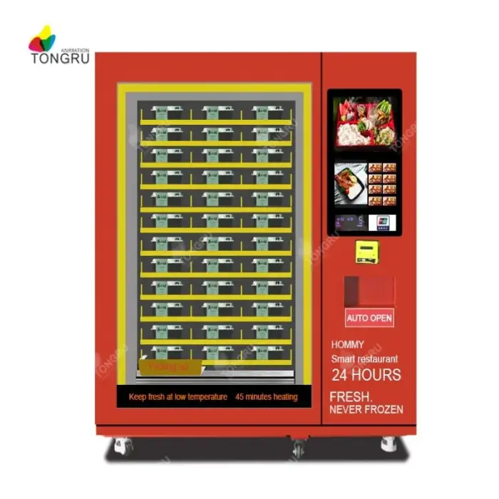 Hamburger Cheese Auto Snacks Maker Vending Machines Robot Fast Food Hot Dog Automatic Burger Vending Machine