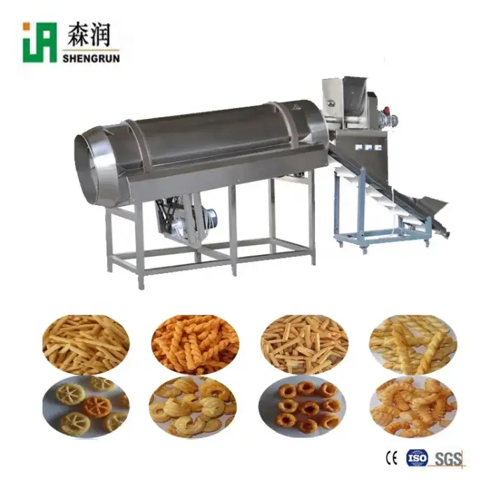 CE certificate doritos corn chips making machine corn fried bugle production line