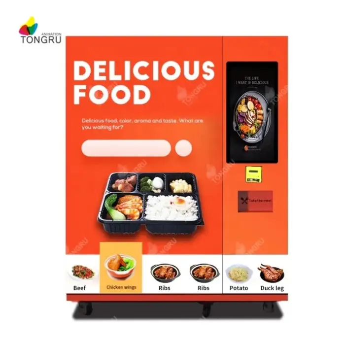 Hamburger Cheese Auto Snacks Maker Vending Machines Robot Fast Food Hot Dog Automatic Burger Vending Machine