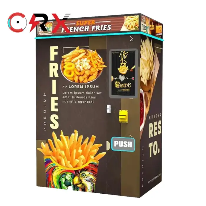 Robot Hot Food Automatic French Fries Vending Machine Fry Chip or Chicken Auto Snacks Maker Vending Machine