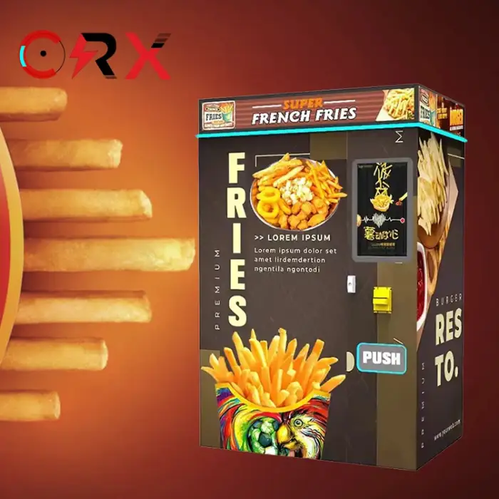 Robot Hot Food Automatic French Fries Vending Machine Fry Chip or Chicken Auto Snacks Maker Vending Machine