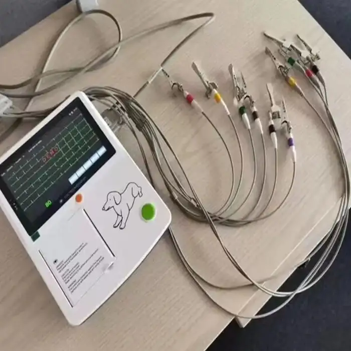 Portable EKG Digital ECG machine 3 Channel 12 leads EKG color LCD ecg