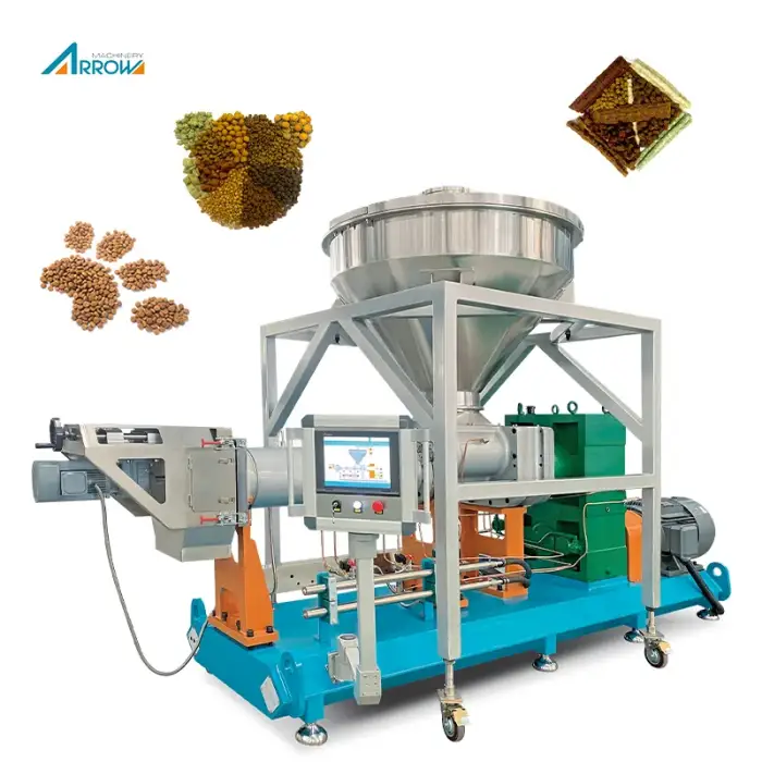 Professional Automatic Double Screw Extruder Pet Food Making Machine Pet Treat Dog Chew Production Line