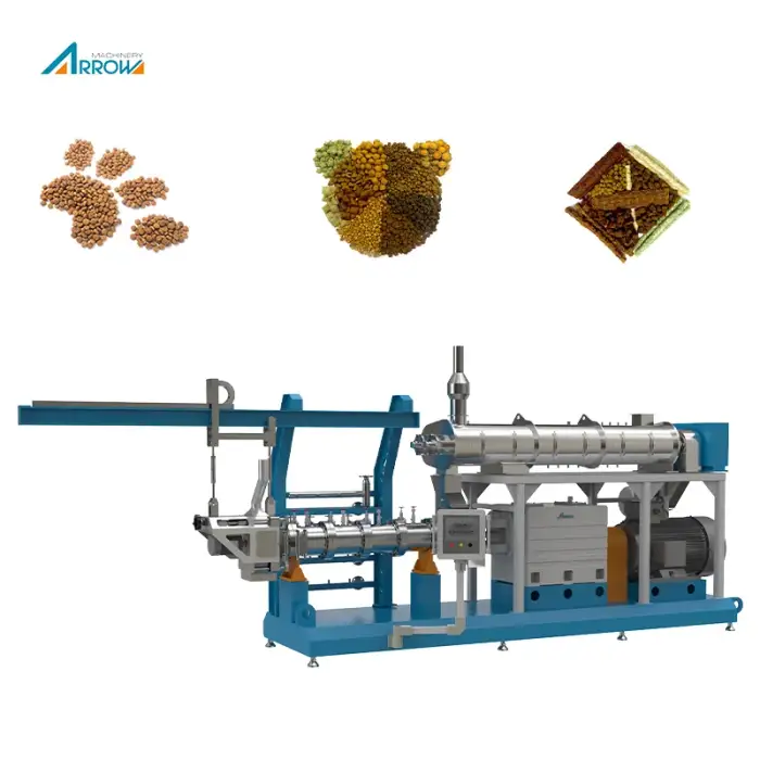 Professional Automatic Double Screw Extruder Pet Food Making Machine Pet Treat Dog Chew Production Line