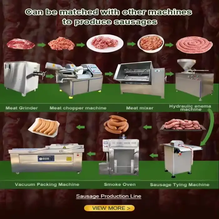 high quality Automatic Commercial Pork, beef, chicken starch Sausage Making Machine Production Line