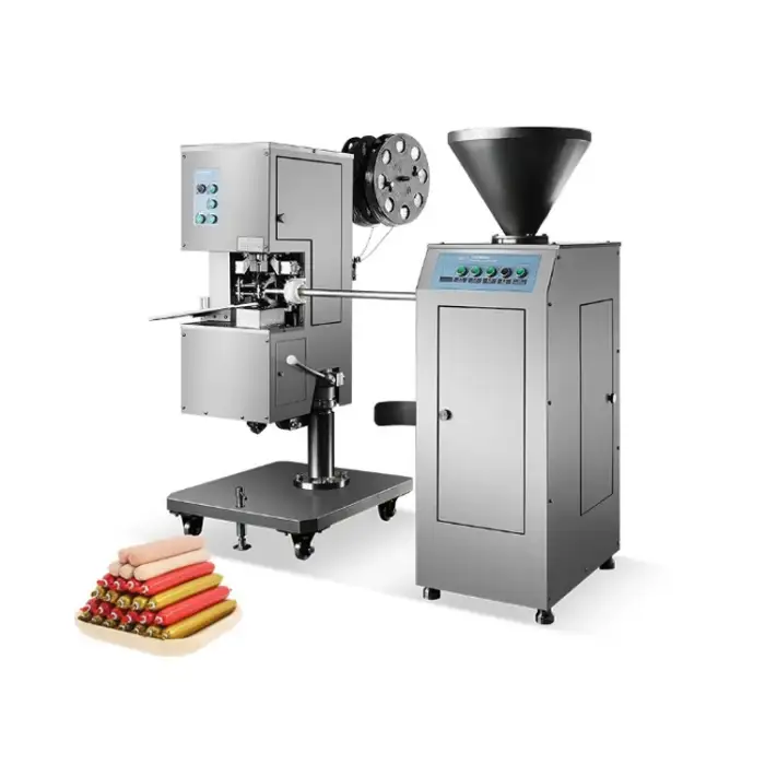 Industrial automatic sausage filling and clipping machine