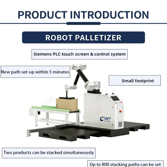 Collaborative Robot Palletizer Robot Arm Pick And Place Palletizing System for Cobot Palletizer Robot Stacker