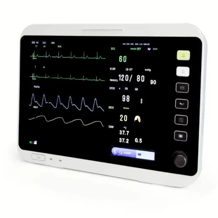 Monitor for ECG heart rate meter respiration blood oxygen blood pressure and body temperature MACHINE