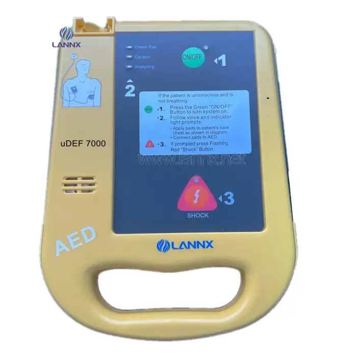 LANNX uDEF 7000 Handheld heart pacemaker Automatic External AED Defibrillator for Public Places First aid defibrillator machine