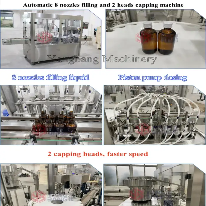 Automatic 100ml 200ml Syrup Bottling Machine Oral Liquid Filling and Capping Machine